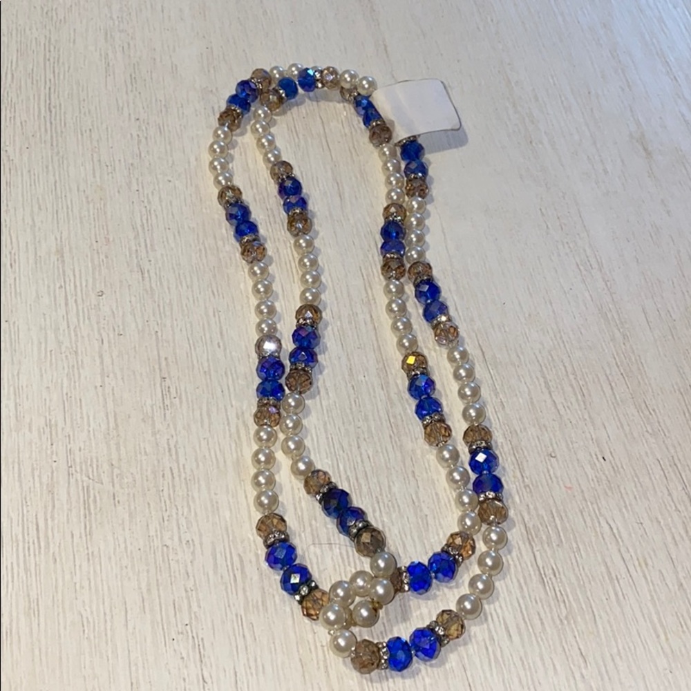 Hand Beaded Pearl Necklace Gatsby